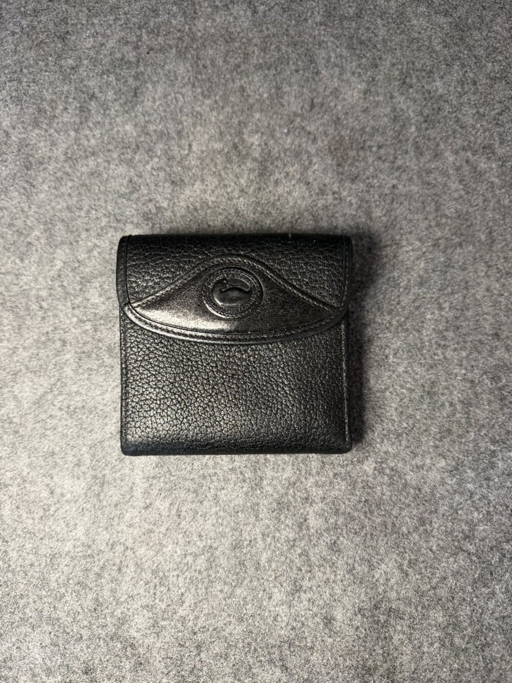 Dooney and Bourke Black Pebbled Leather Wallet Coin Purse Vintage